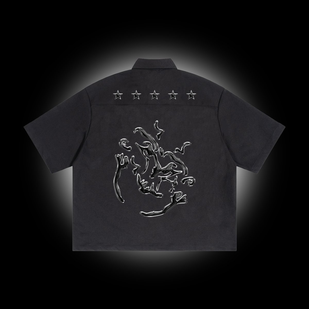 Black Boxy Abnormal Shirt