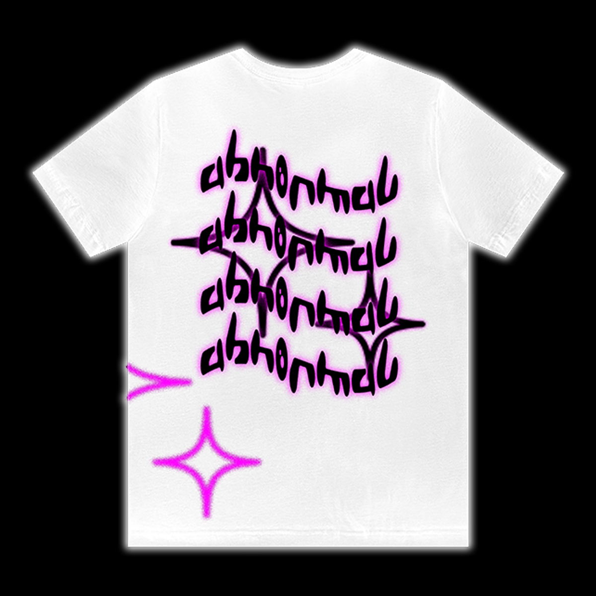 White + Pink Abnormal Tee No1